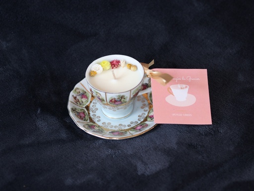 Bougie Tasse Romance - Fleur de Tiaré